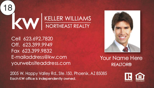 Keller Williams Business Card front 18